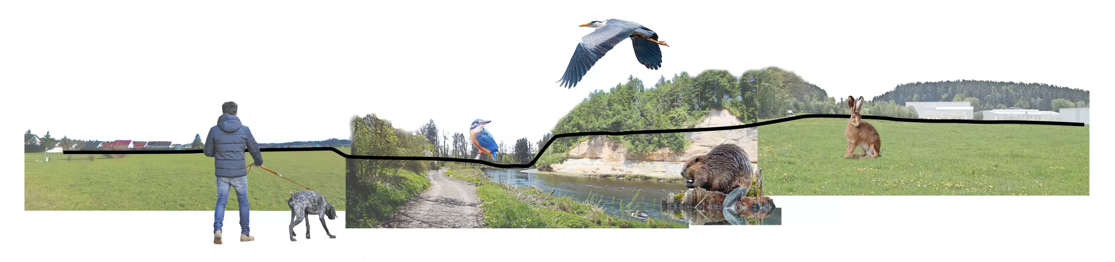 Landschaftsschnitt Illertal